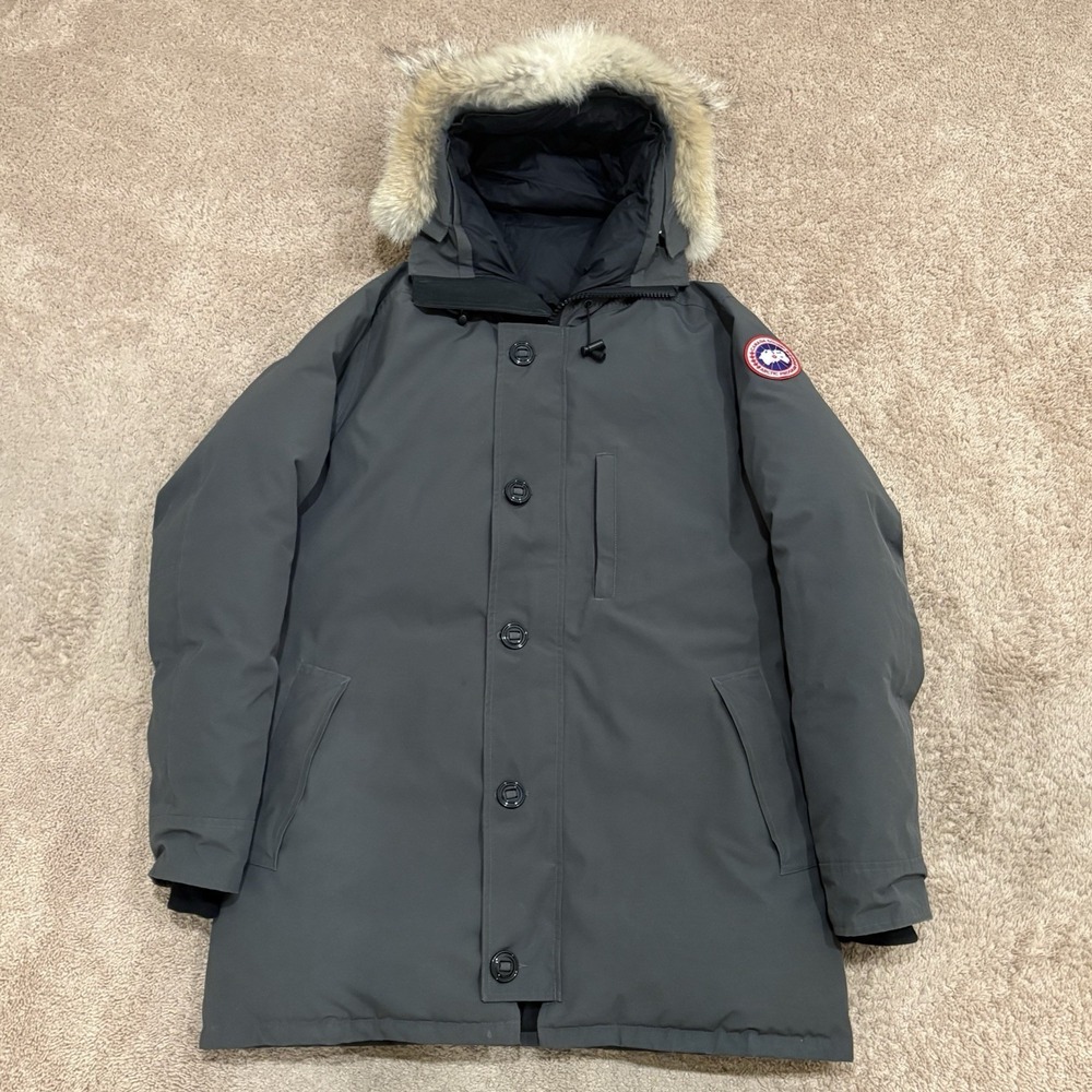 Canada Goose Chateau Parka Jacket Mens XL Gray Coyote Fur Hood Down Insulated